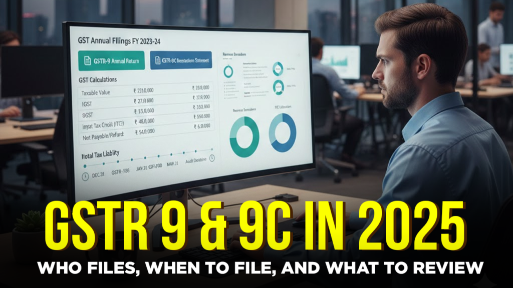GSTR-9 & GSTR-9C in 2025: Who Files, When to File, and What to Review