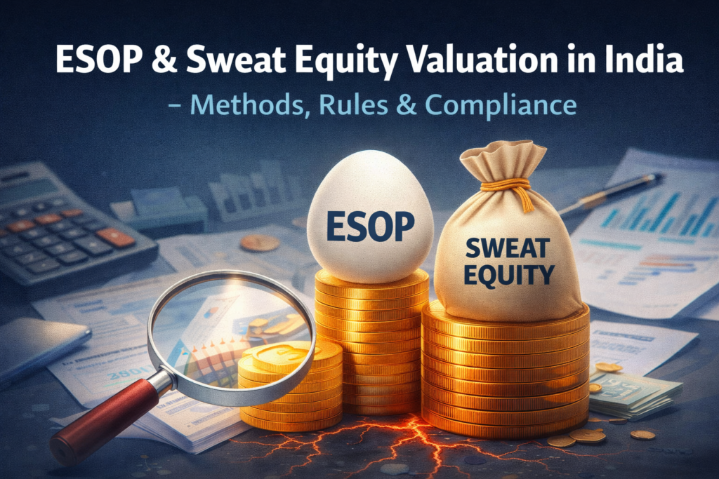 ESOP and Sweat Equity Valuation in India – Methods, Rules & Compliance ESOP and Sweat Equity Valuation in India – Methods, Rules & Compliance